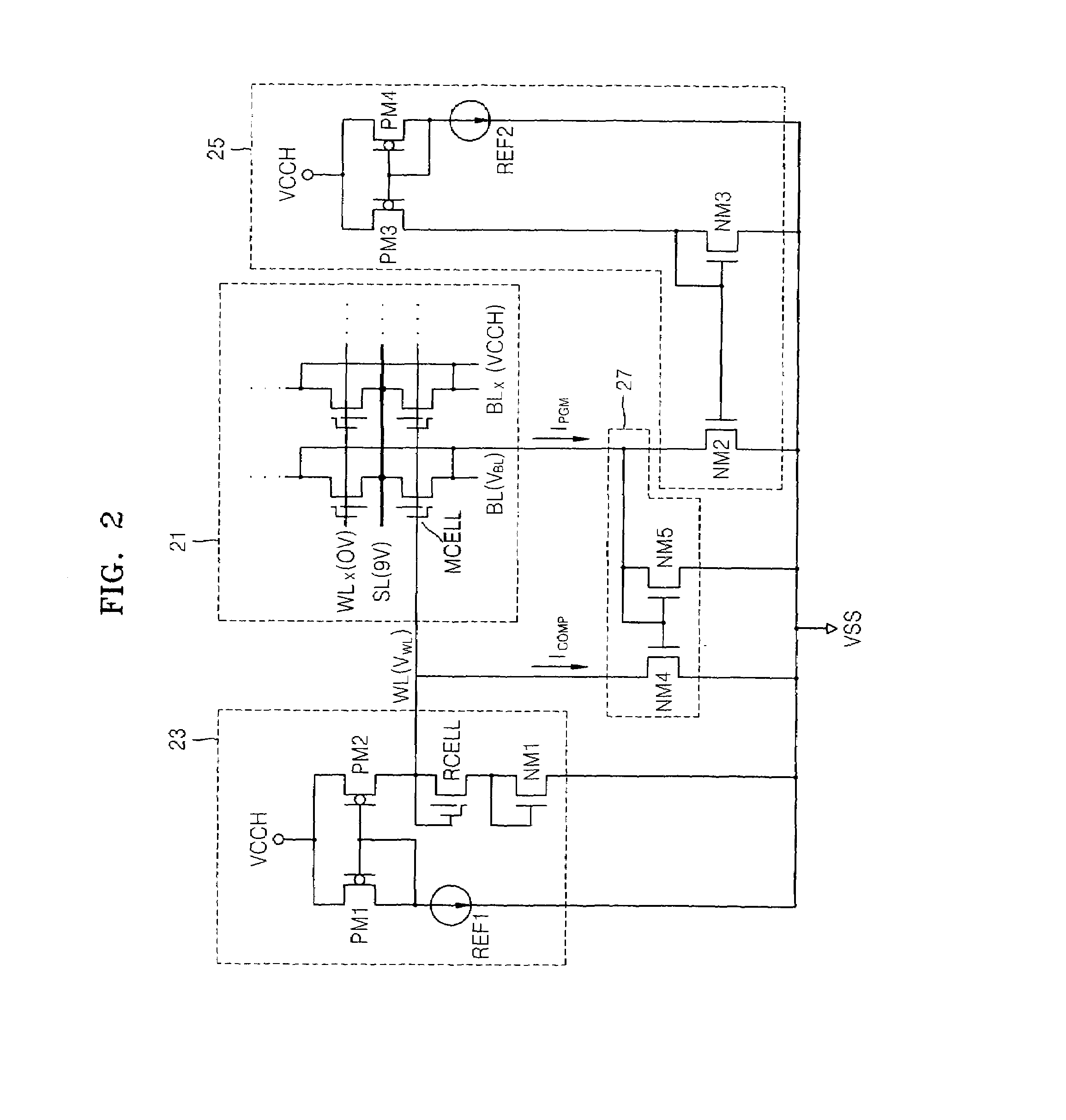 Flash memory device including bit line voltage clamp circuit for controlling bit line voltage during programming, and bit line voltage control method thereof