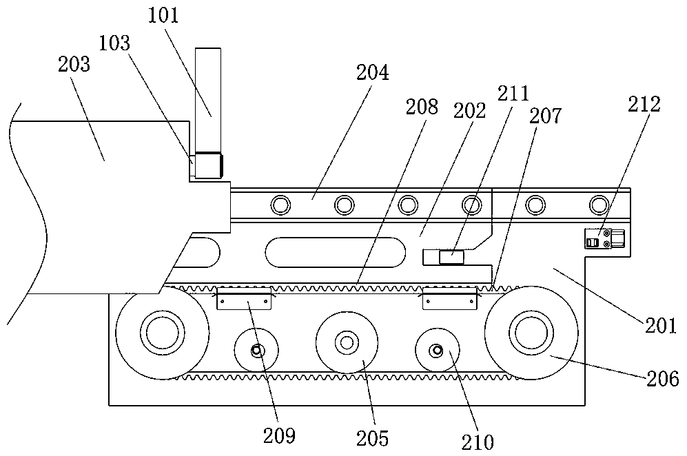 Shuttle vehicle shifting lever module, extending fork module and walking assembly and logistics shuttle vehicle