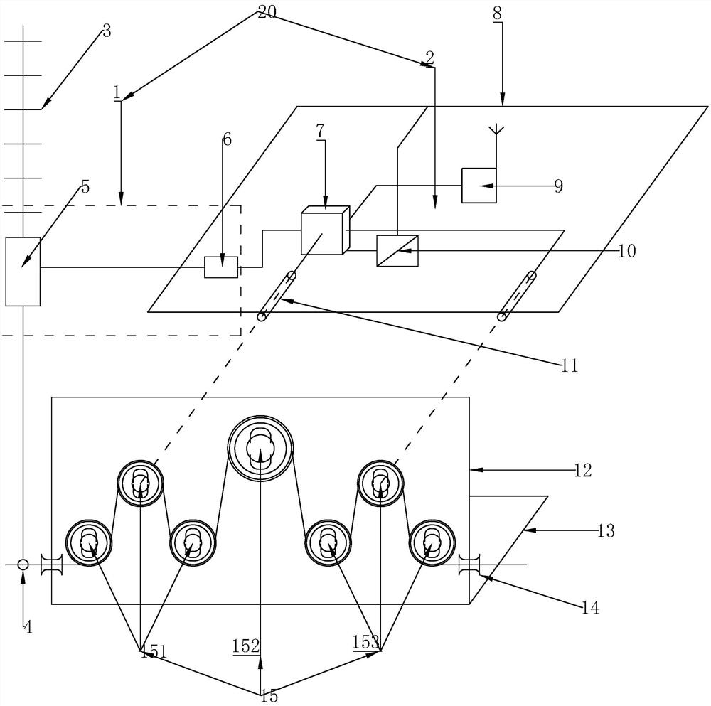 A detection system for icing tension unbalance of power lines