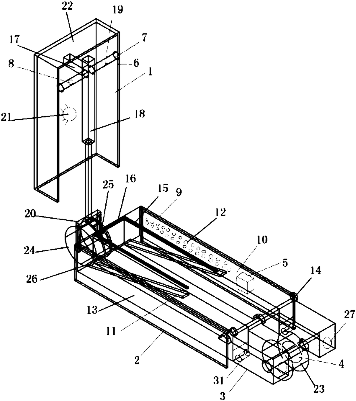 Suitcase-type electric folding scooter and folding method thereof