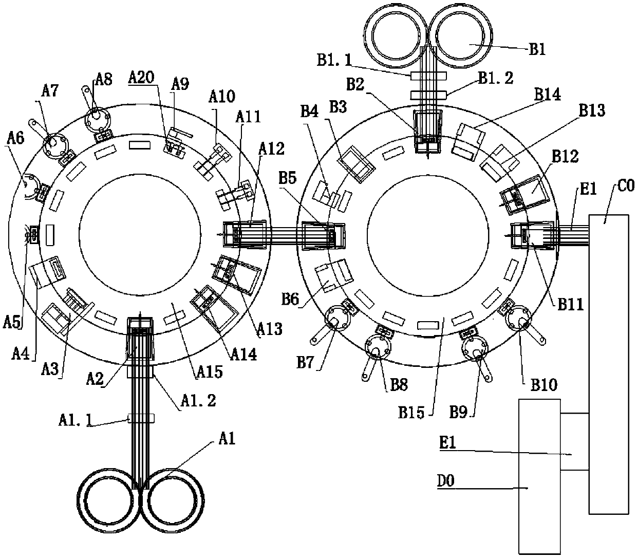 Automatic assembly machine for precise filter