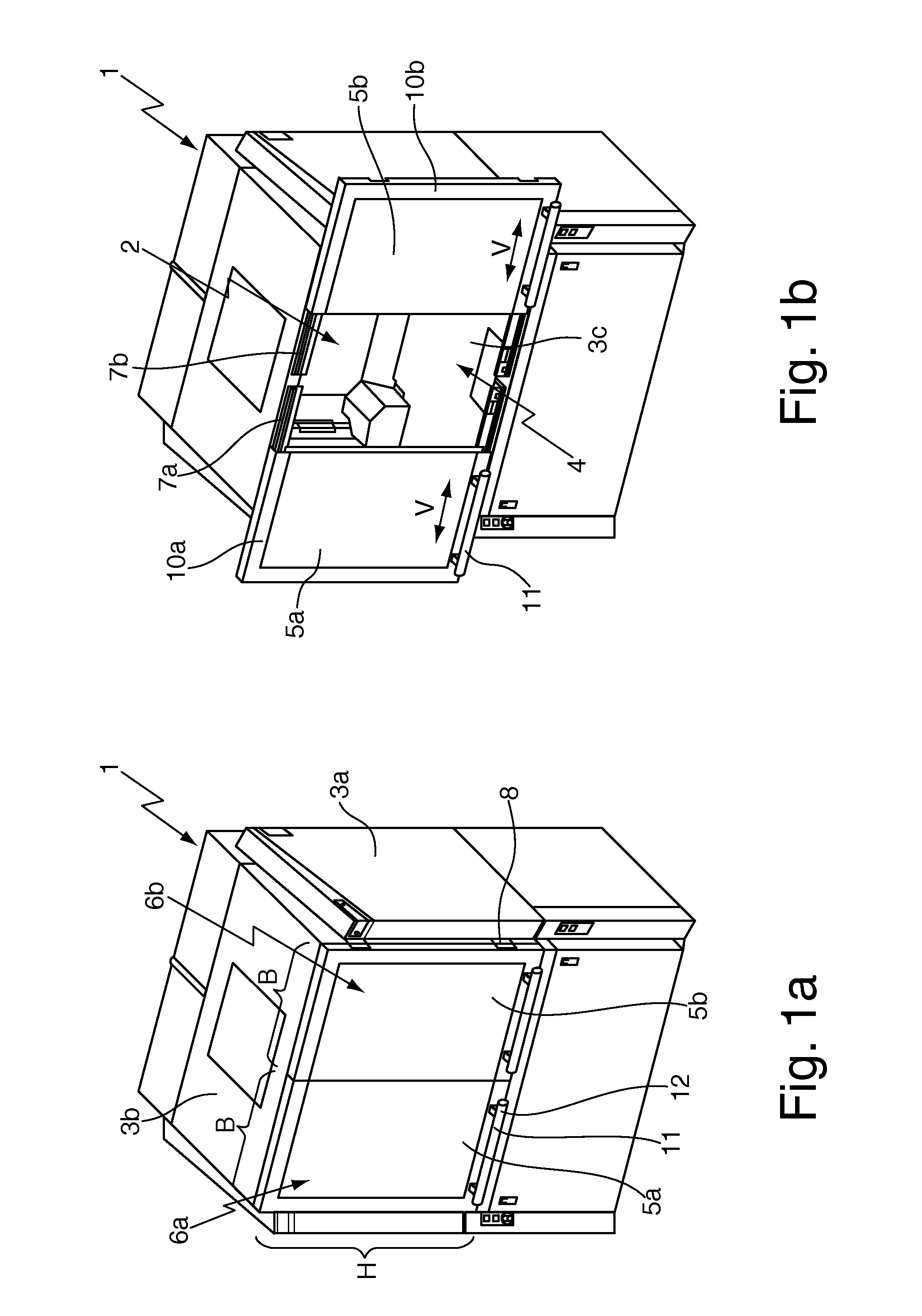 Secure housing for an X-ray apparatus with combined pivoting and sliding door