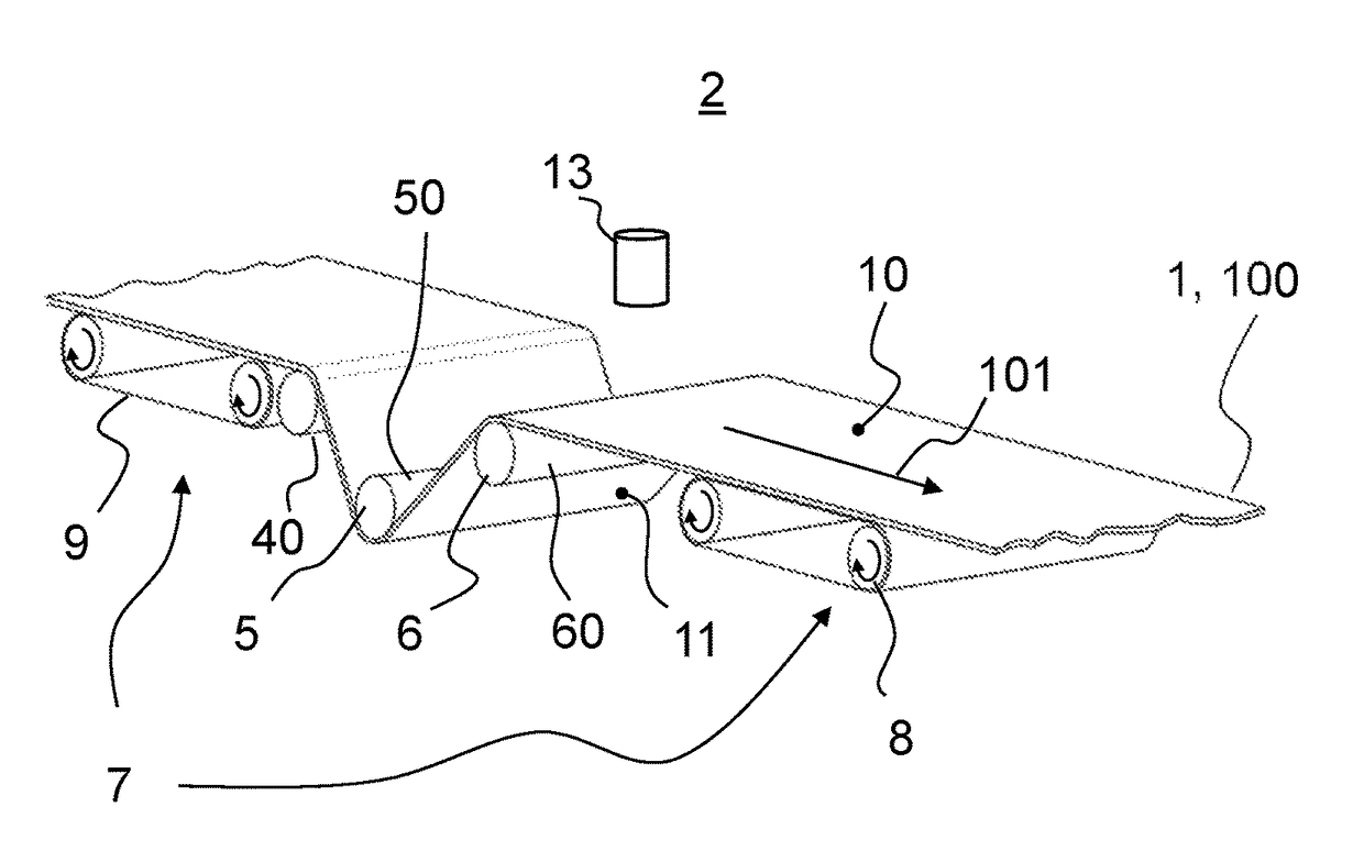 Apparatus and method for stabilizing sheets of a hard brittle material