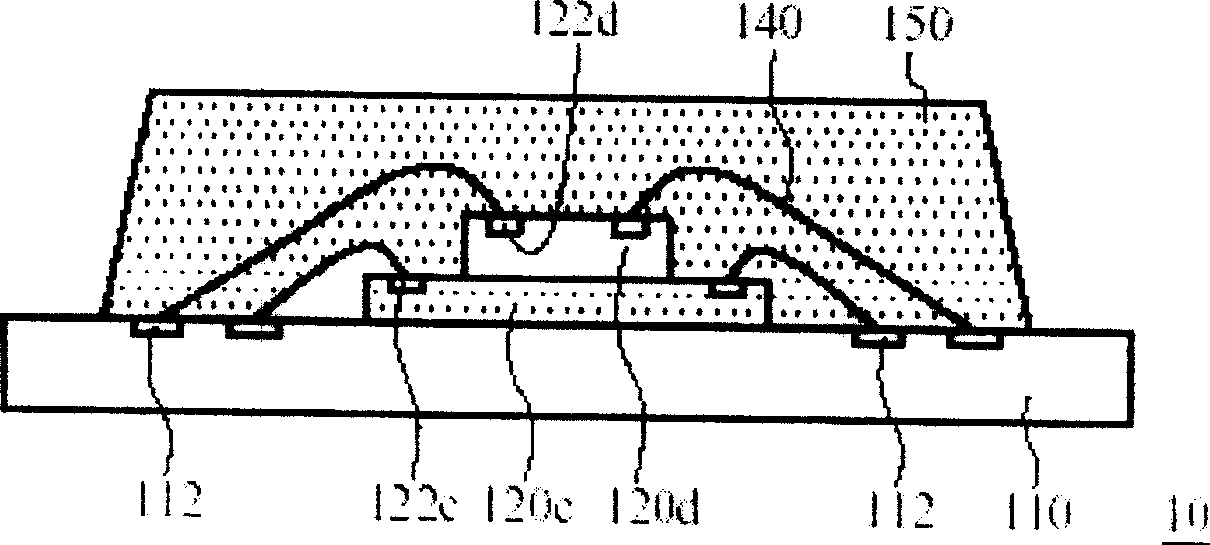 Stack type chip package with radiation structure