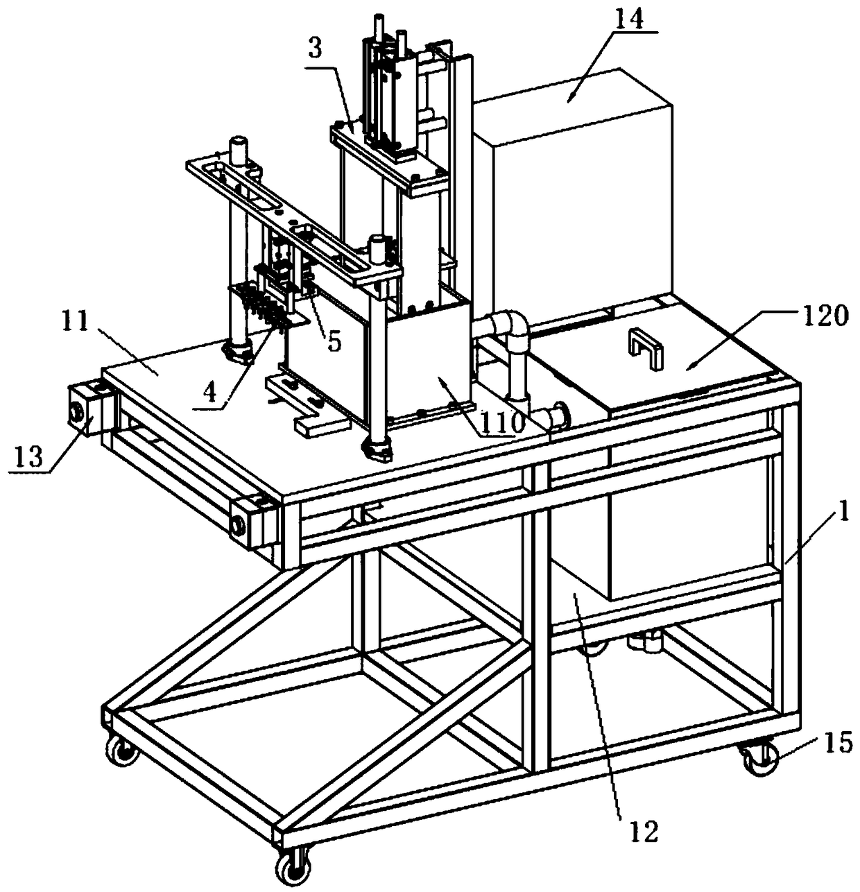 Lead-acid accumulator glue-filling device