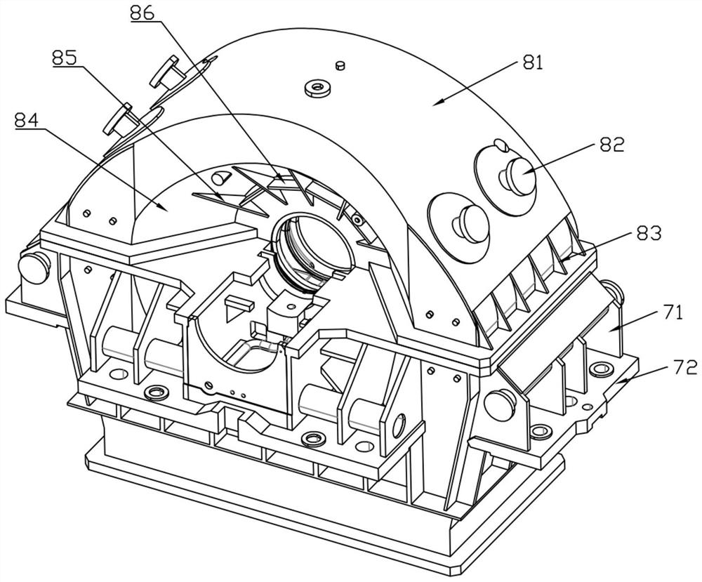 Multi-surface-supporting welded exhaust hood of industrial steam turbine