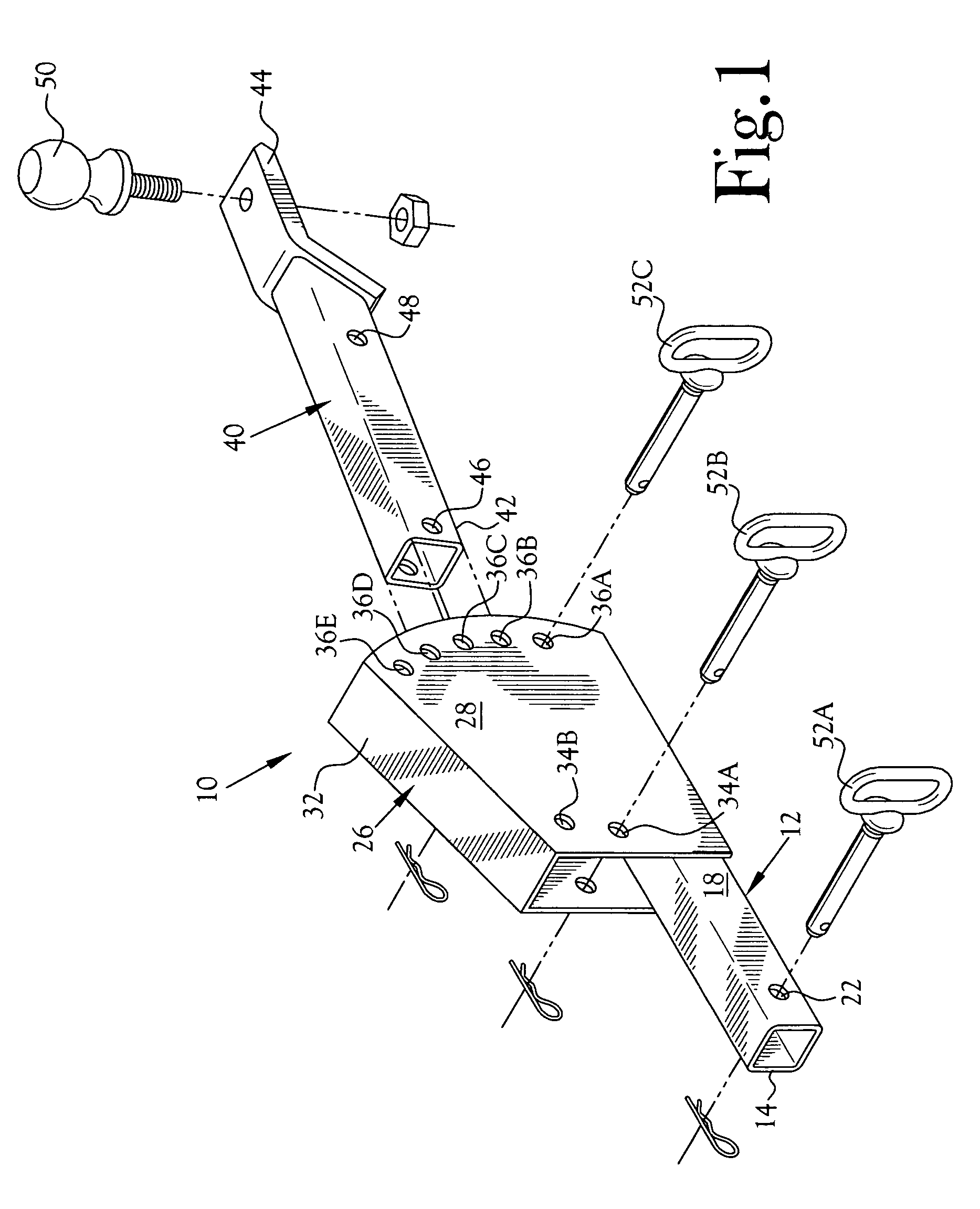 Tiltable trailer hitch