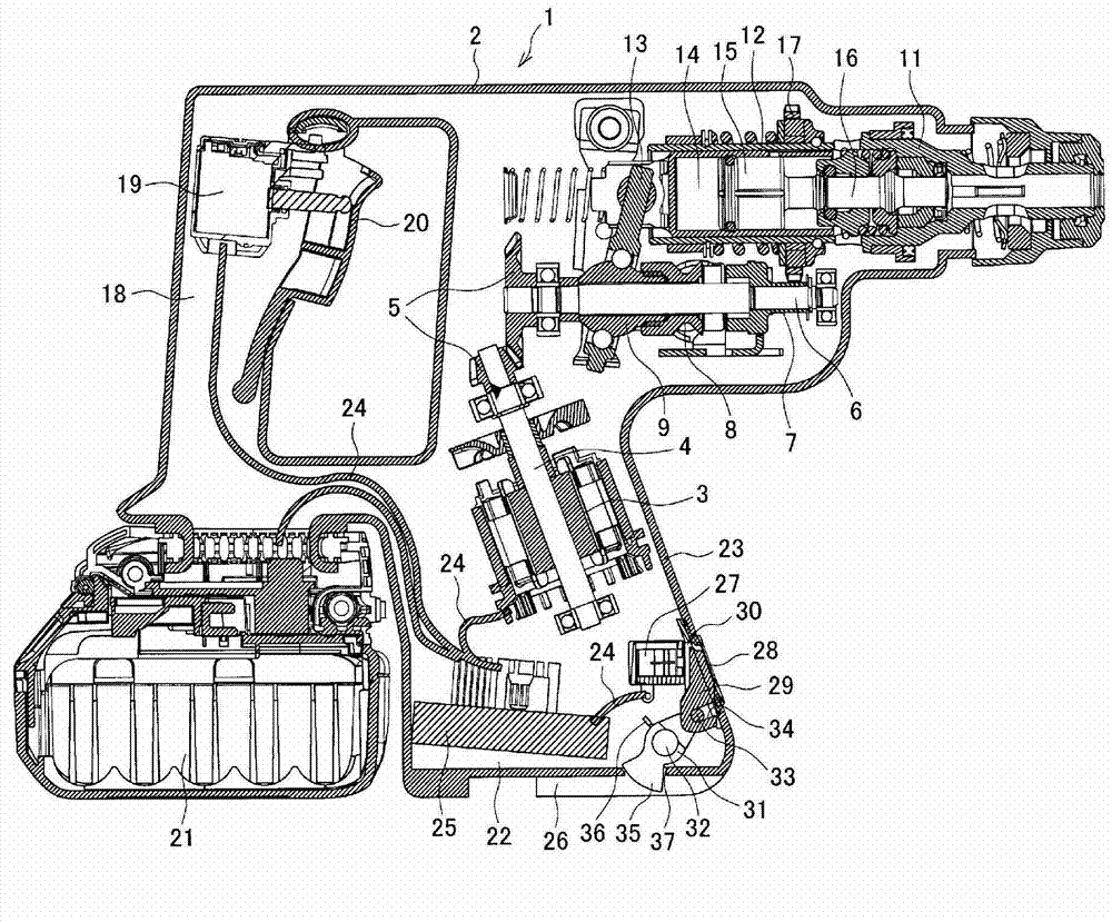 Driving source supply system for electric power tool with attachment