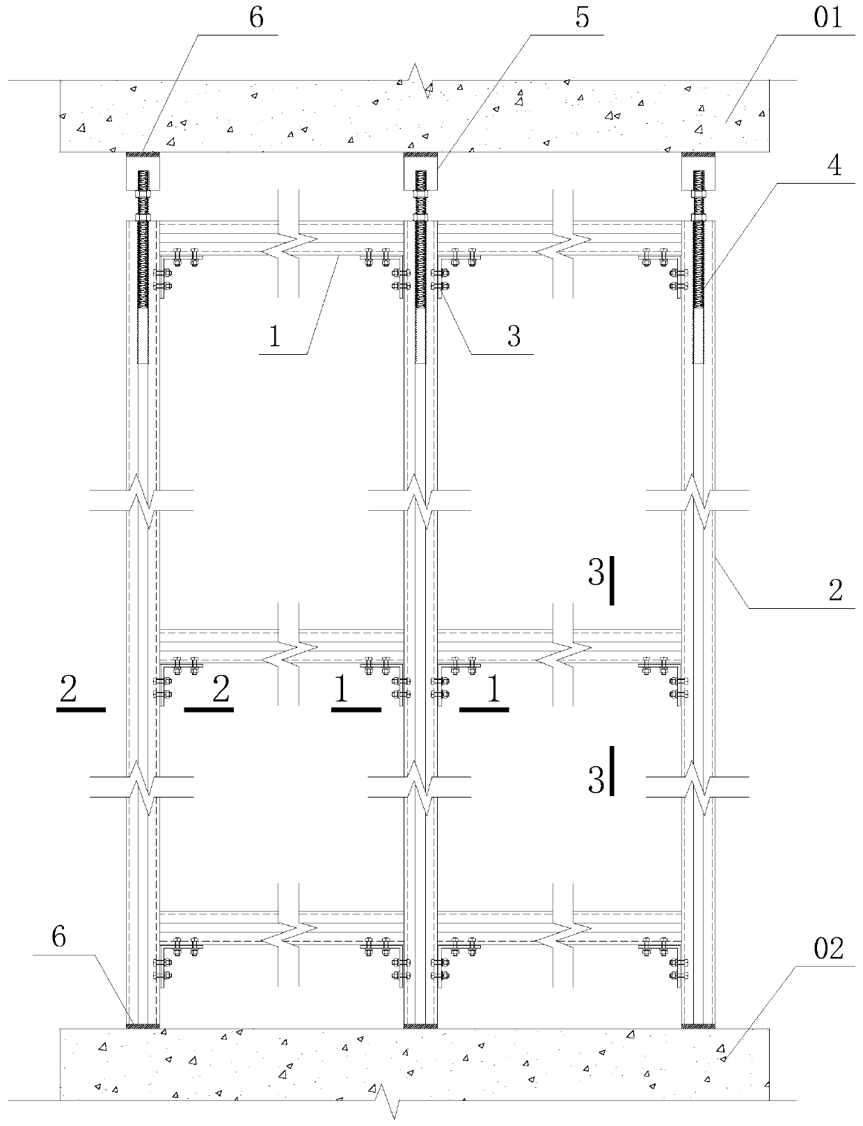 Assembled movable metal keel partition wall system