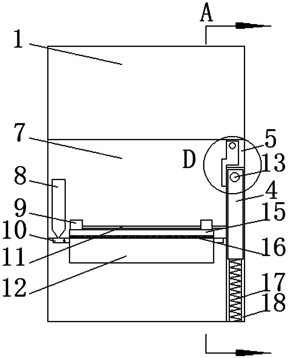 Device for improving cleaning effect of fingerprint unlocking device for smart home door