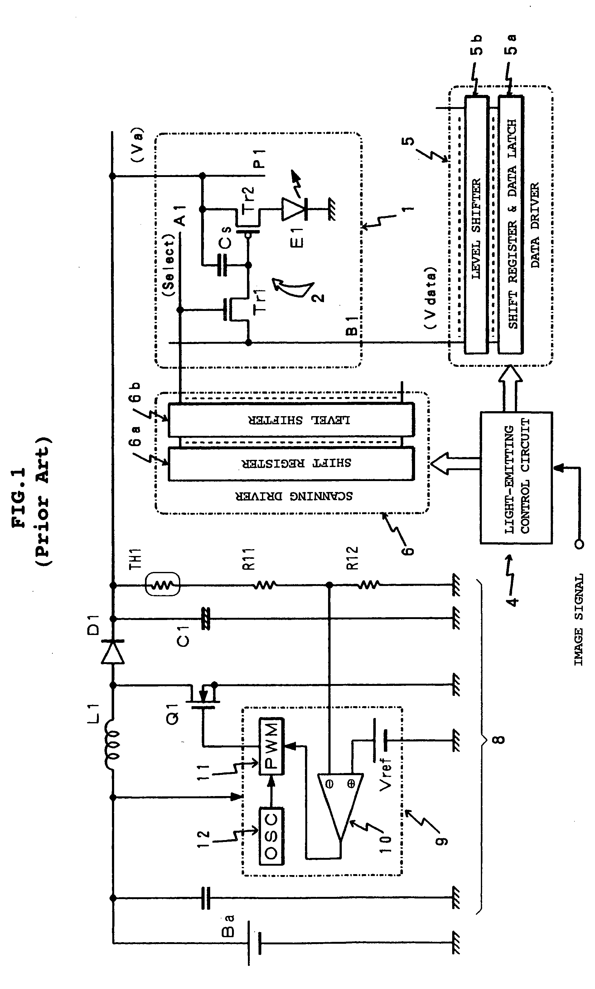 Light emitting display device and driving control method therefor