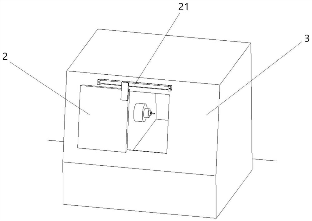 Feeding and discharging device for processing nail products