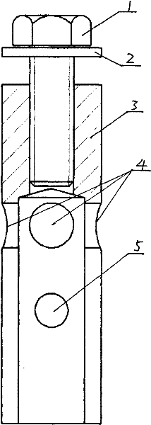 Leading-out connector of anode and cathode terminals of valve-control storage battery