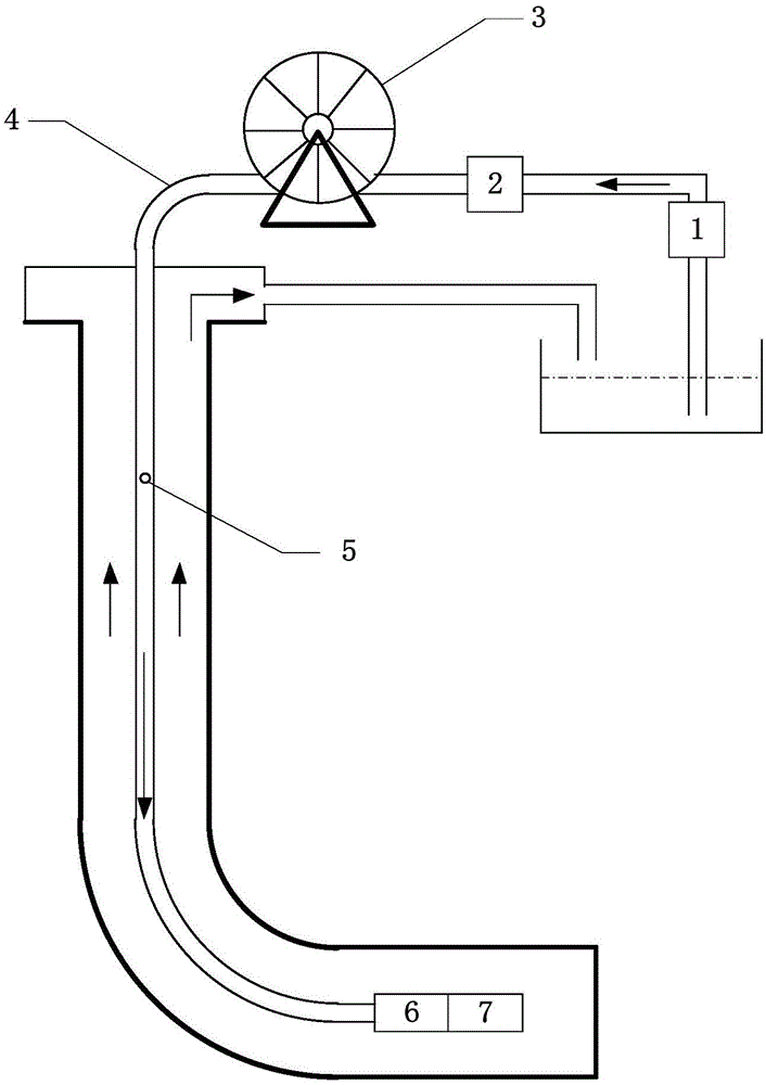 Shaft leakage detecting device used for continuous coiled tube drilling