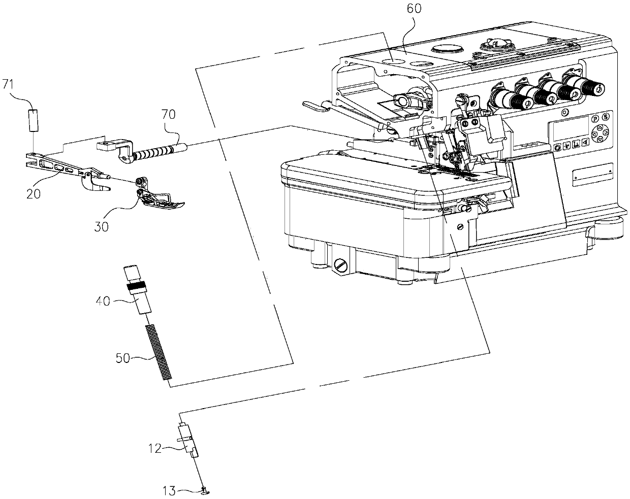 Presser foot mechanism and sewing machine with same