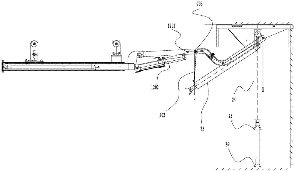 Device integrating pneumatic conveying, fully-mechanized excavating and supporting