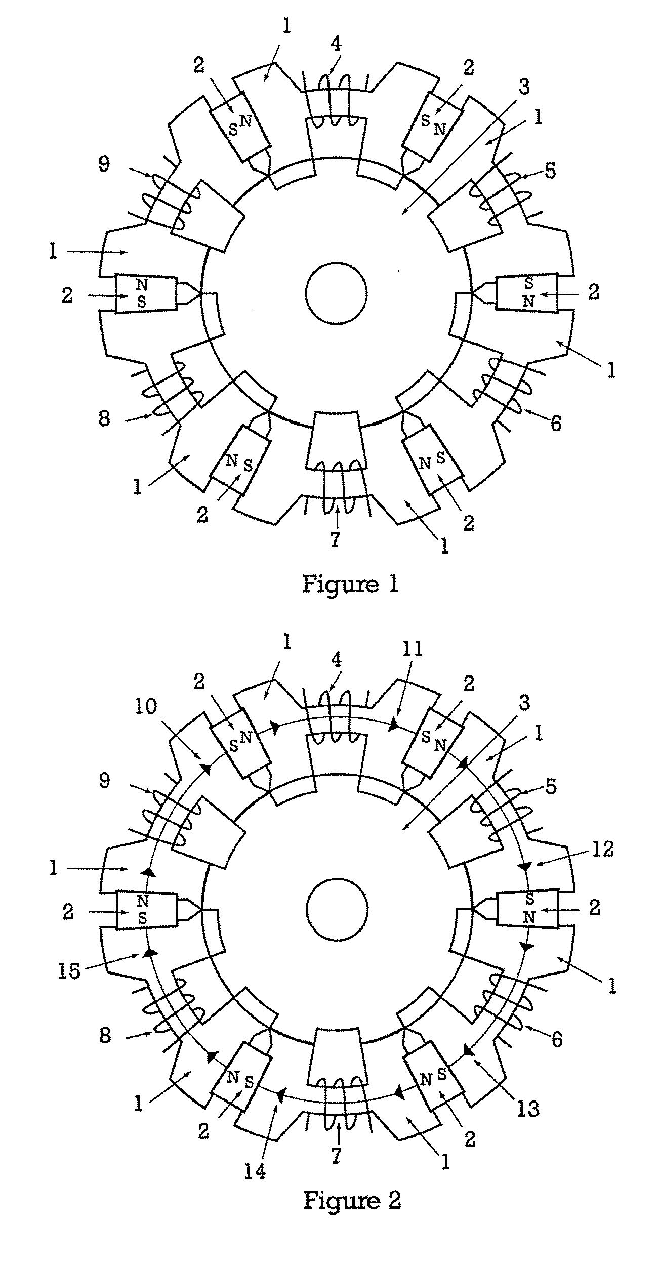 Hybrid permanent magnet motor