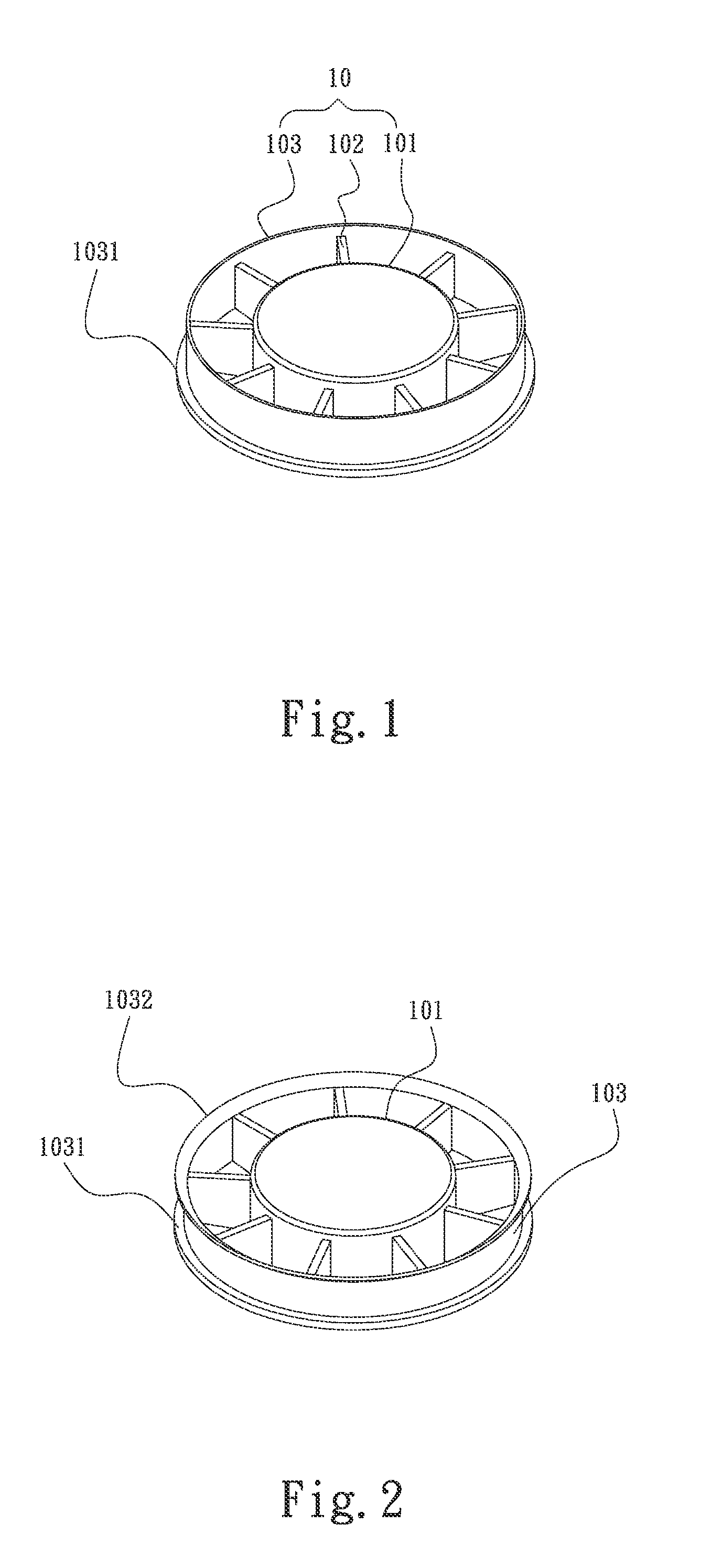 Ring-type fan and impeller structure thereof