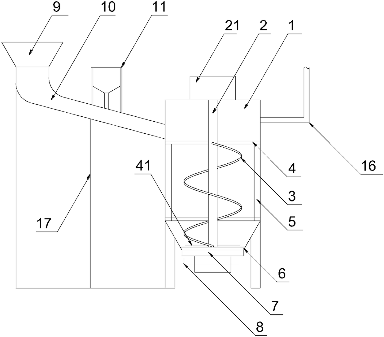 Stirring machine capable of preventing materials from adhering to wall