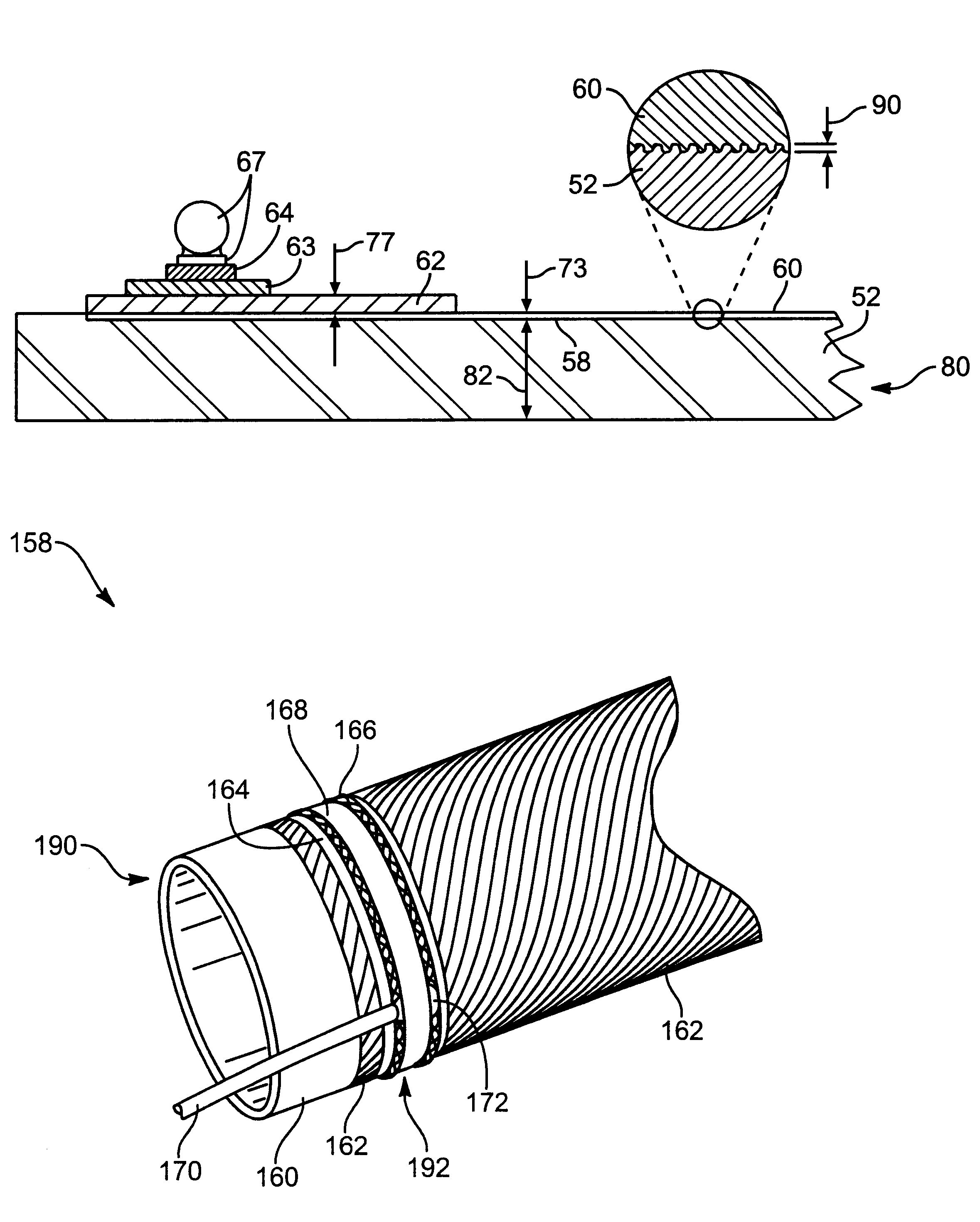 Electrical, thin film termination