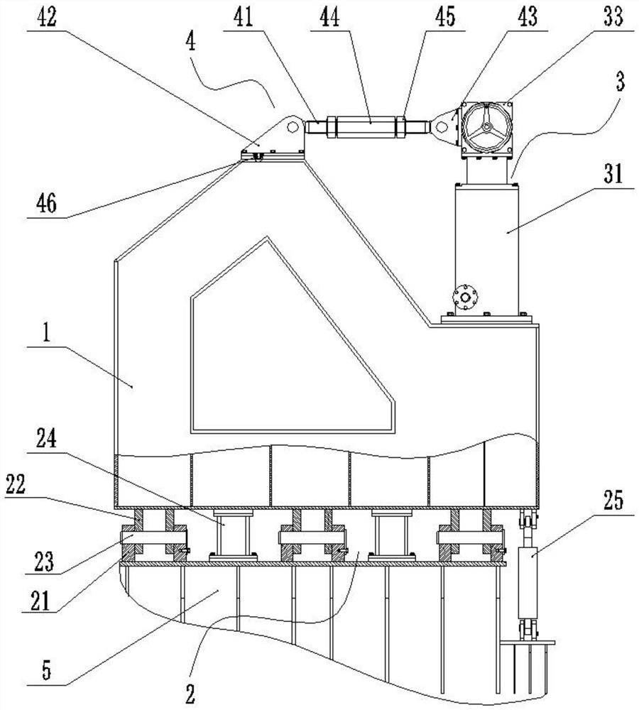 Rocket rear fulcrum support adjustment system