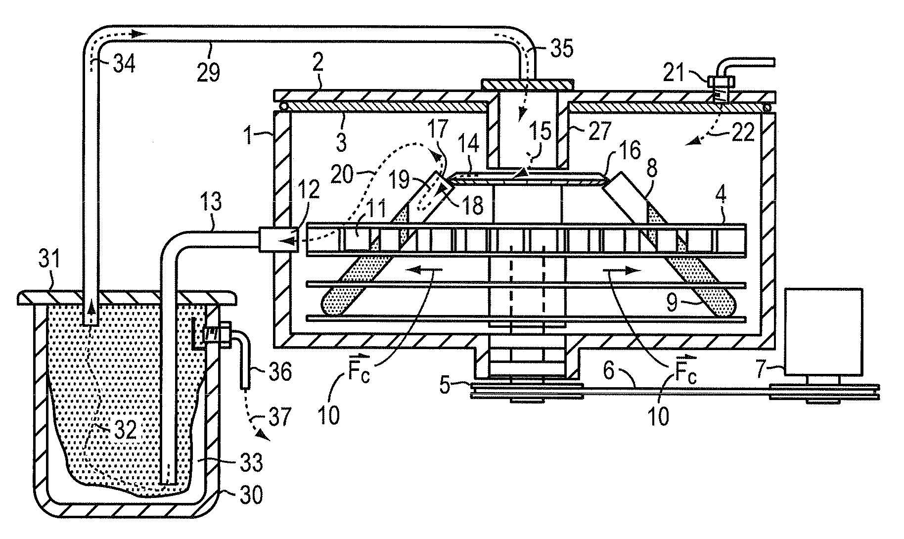 Apparatus and method for drying a solid or liquid sample