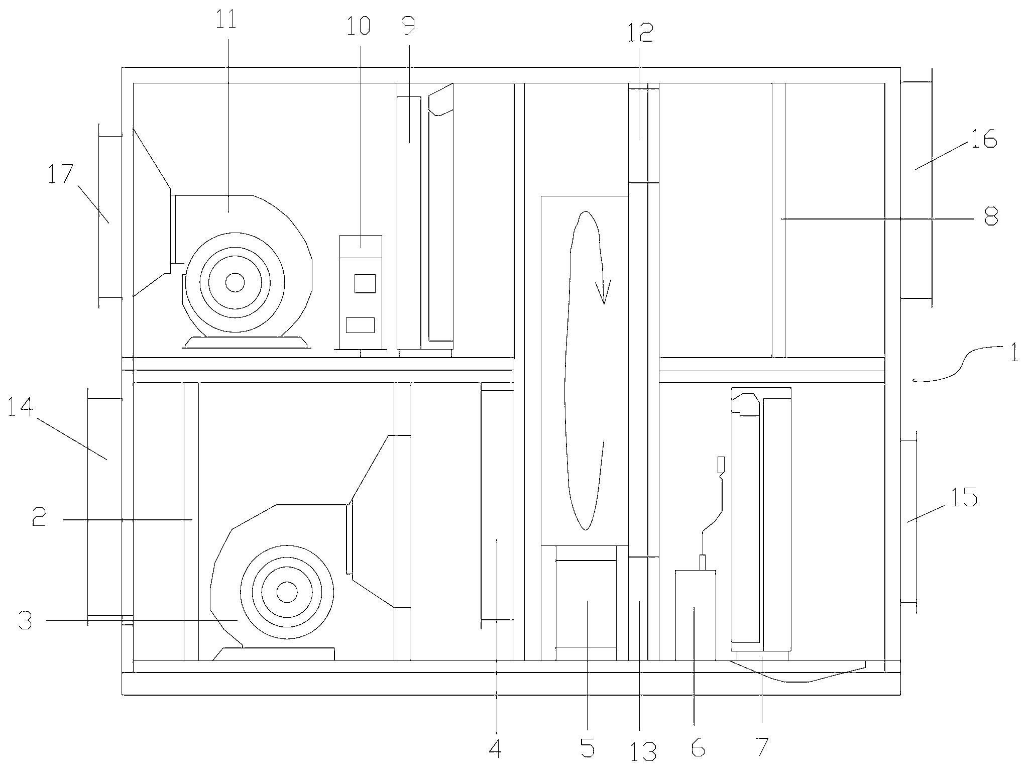 Heat pump fresh air handling unit with constant temperature and humidity