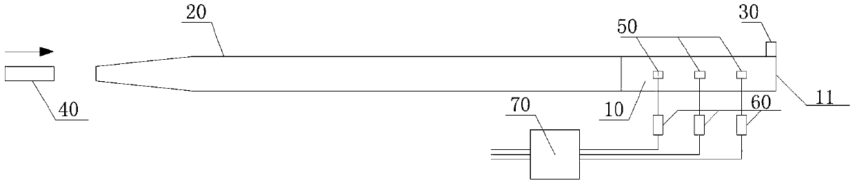 Measuring method of axial tensile strength of concrete based on Hopkinson's principle