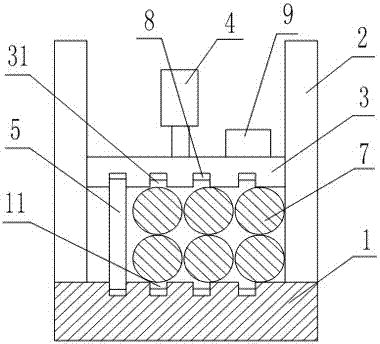 Improved structure of clamping device based on compressing wood of different sizes