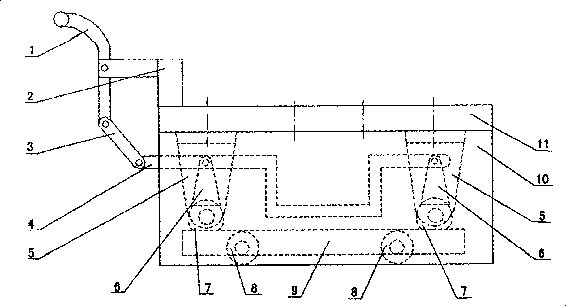 Investment casted die mould auxiliary moving device