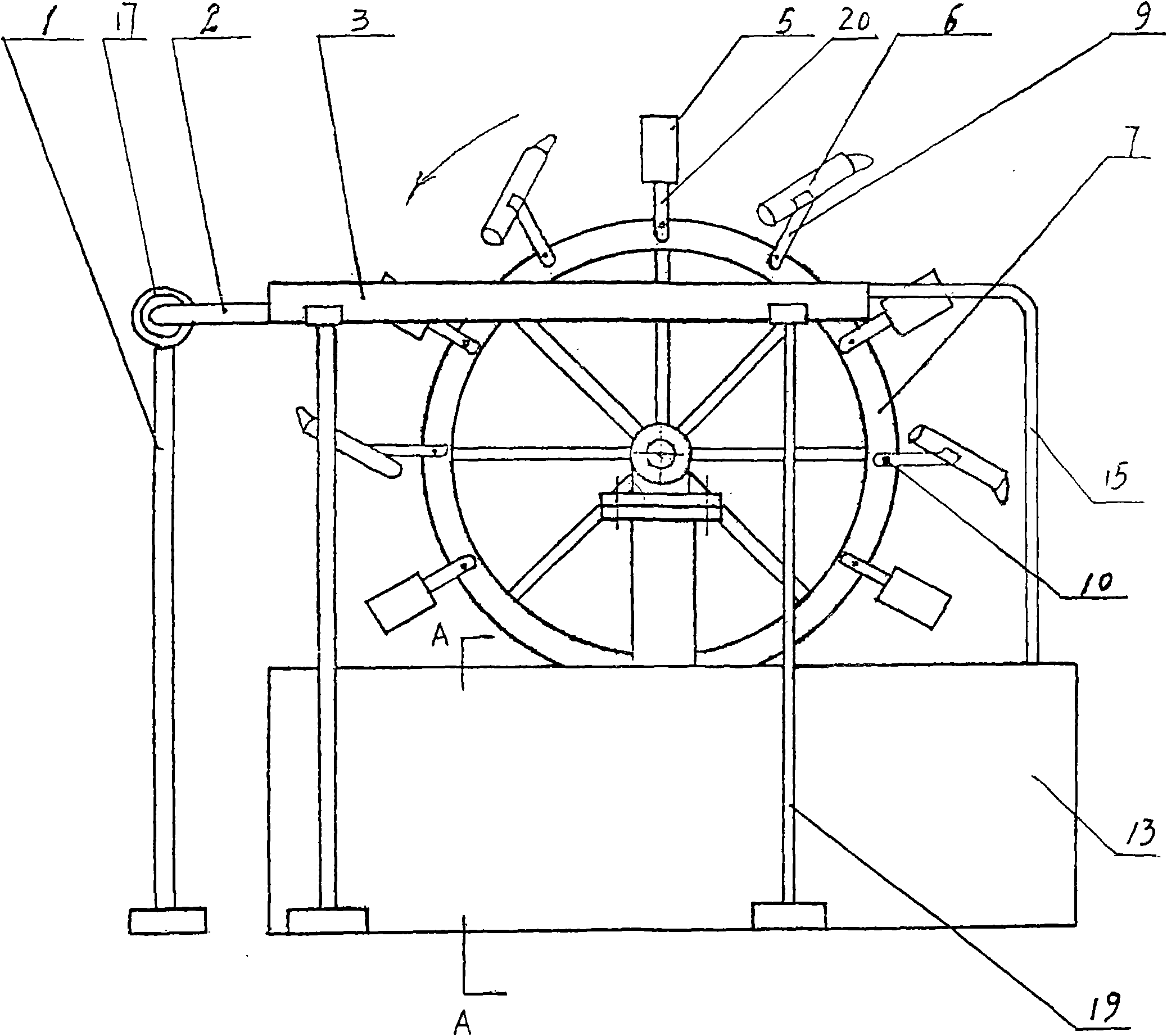 Static water circulation power waterwheel