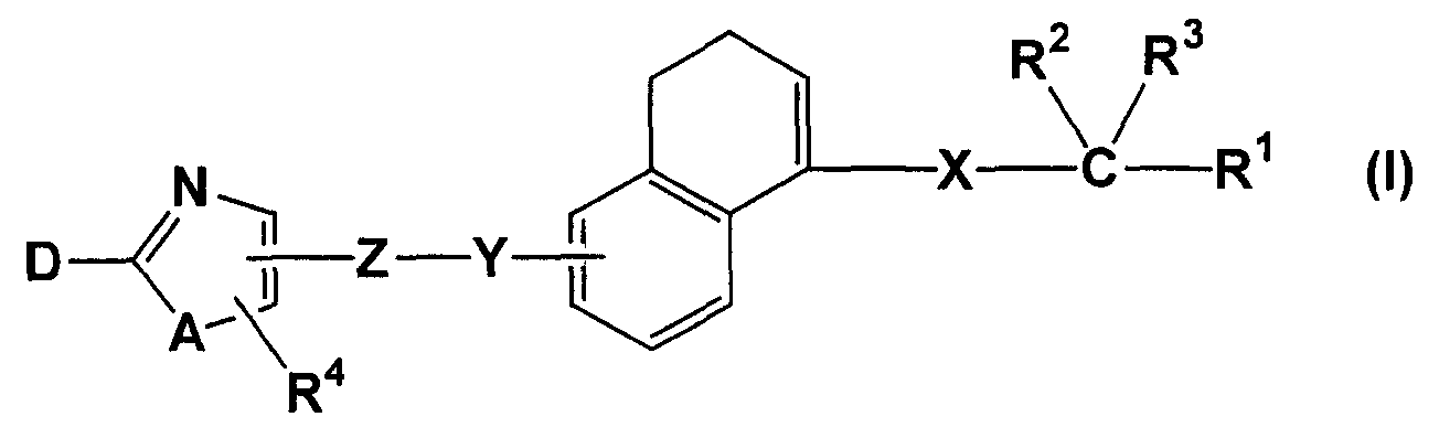 Dihydronaphthalene devivatives and drugs contanining these compounds as active ingrdeient