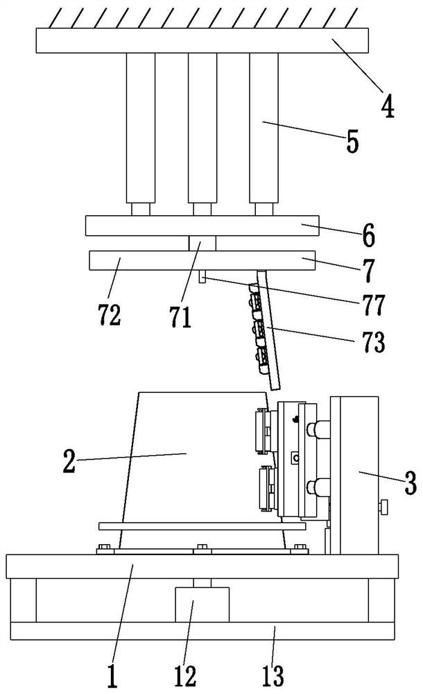 A winding device for a cylindrical packaging box