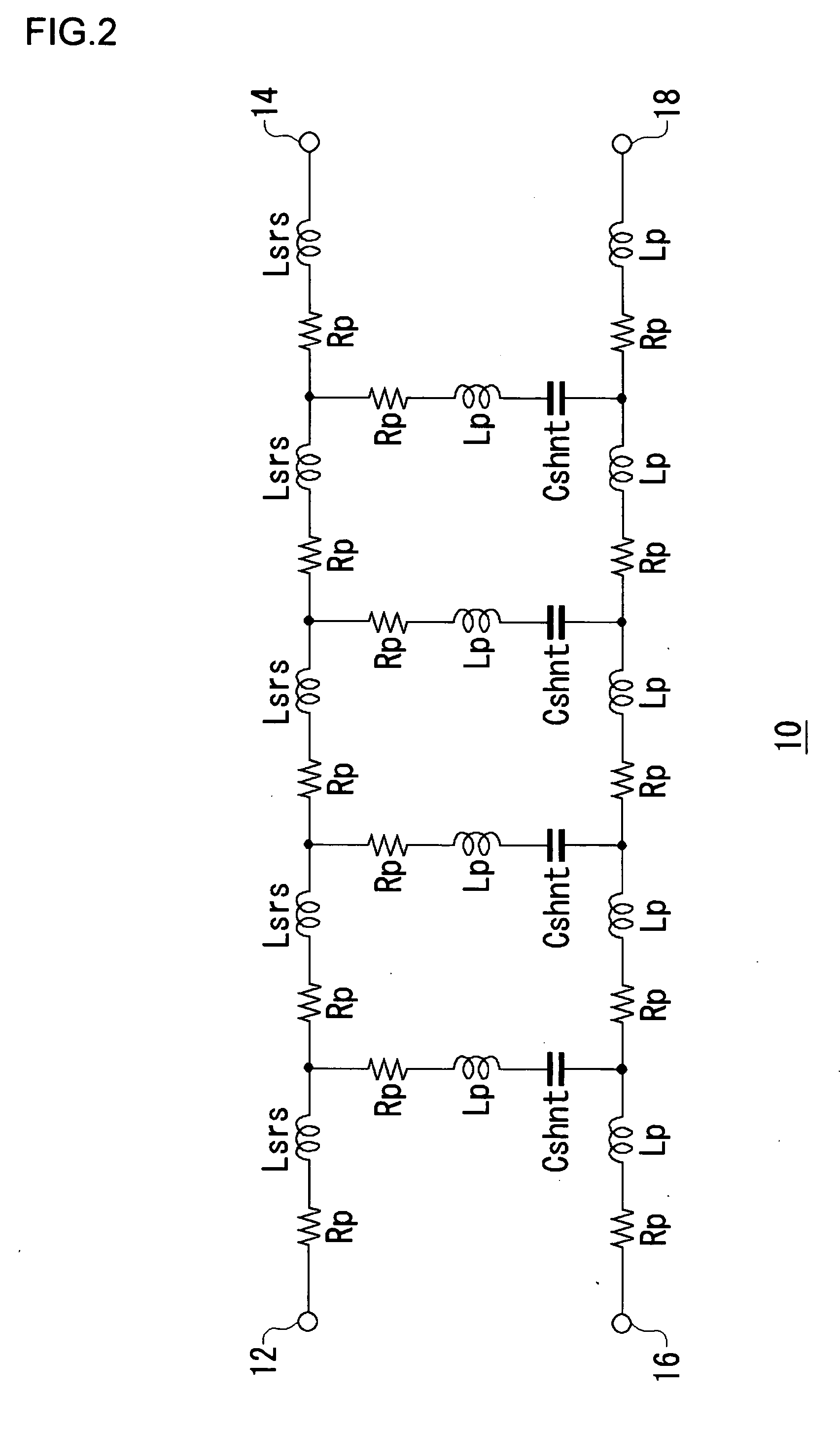 Electronic circuit having transmission line type noise filter