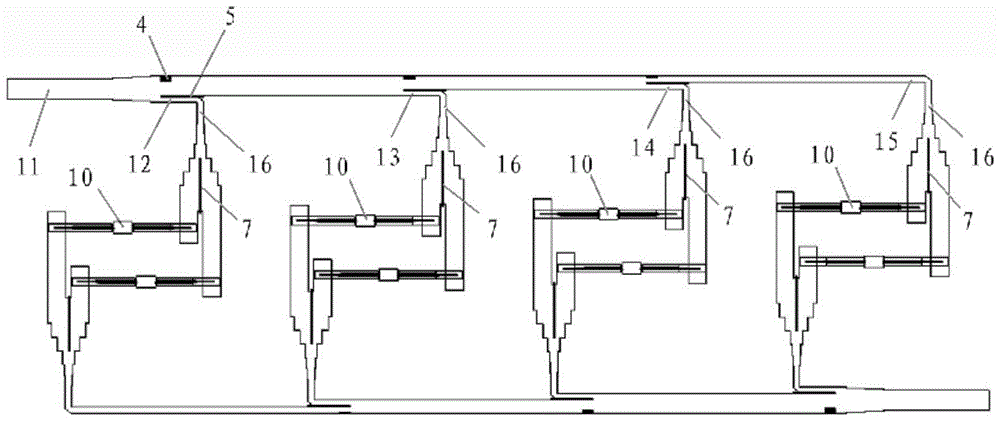 Millimeter wave multi-channel spatial waveguide power distribution combiner and method