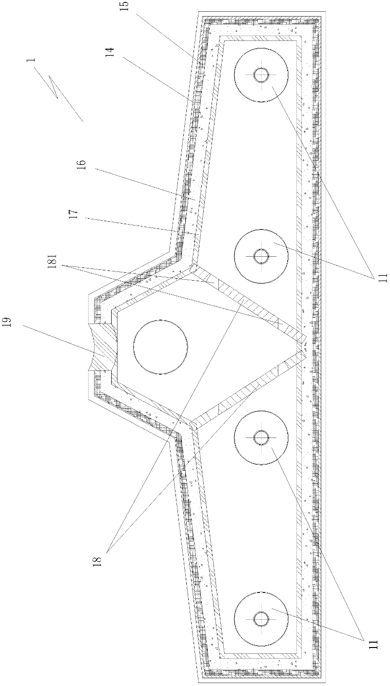 Tundish with electromagnetic heating water gaps