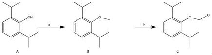 A kind of synthetic method and application of fospropofol sodium and intermediate thereof