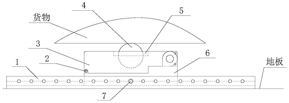 A cargo side guide device