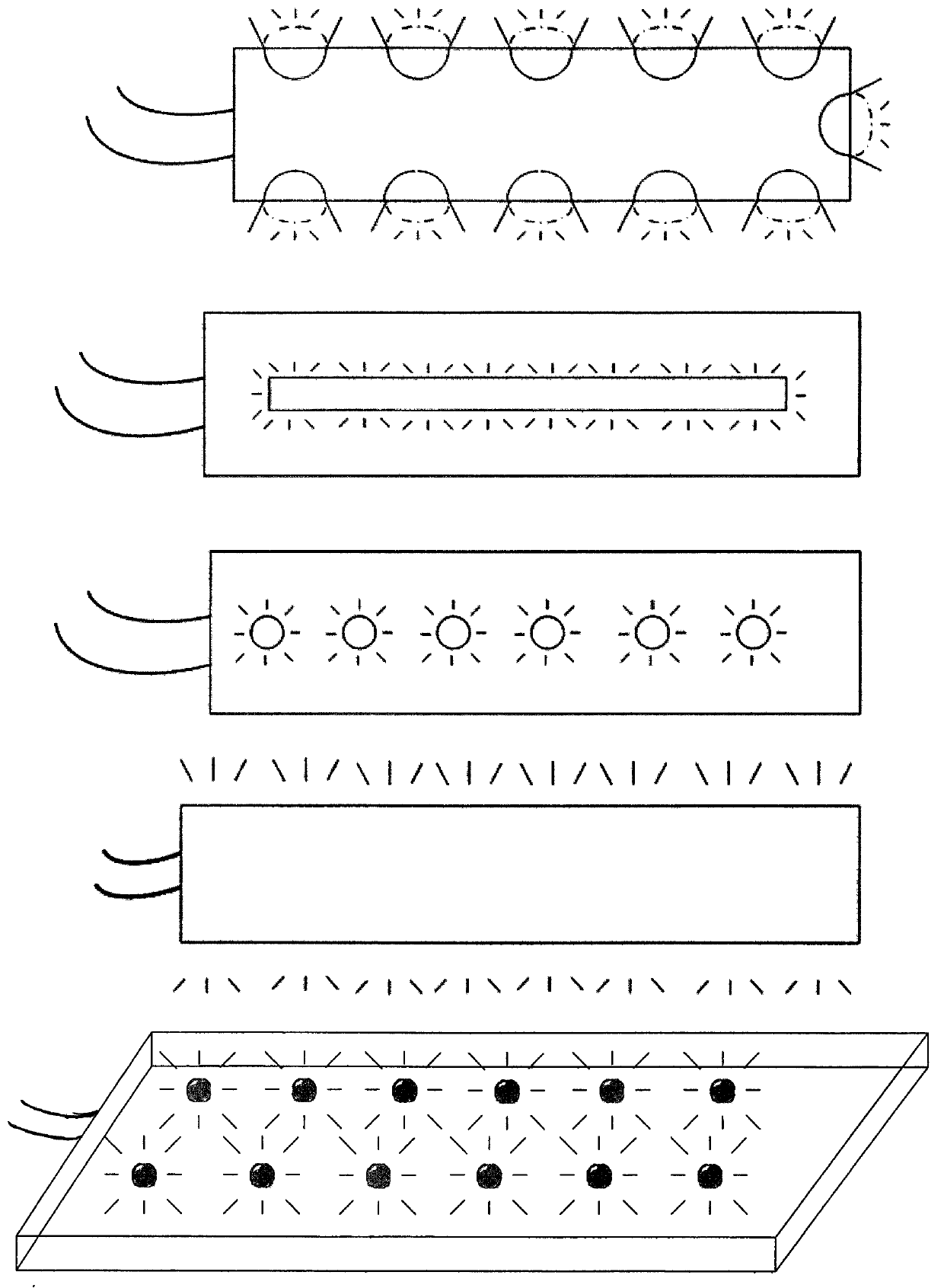 Underwater microalgae oxygenation device based on light medium