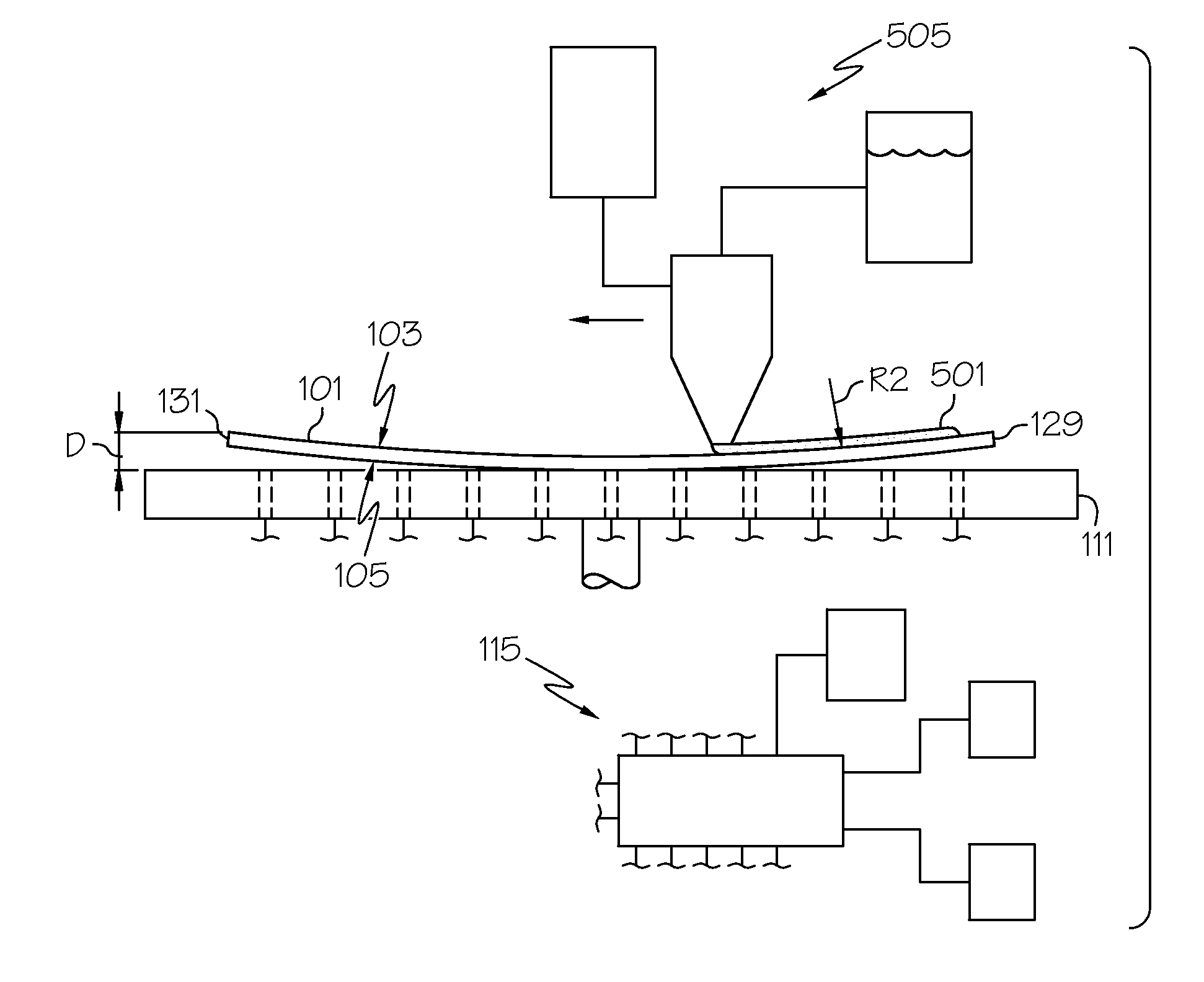 Methods of applying a layer of material to a non-planar glass sheet