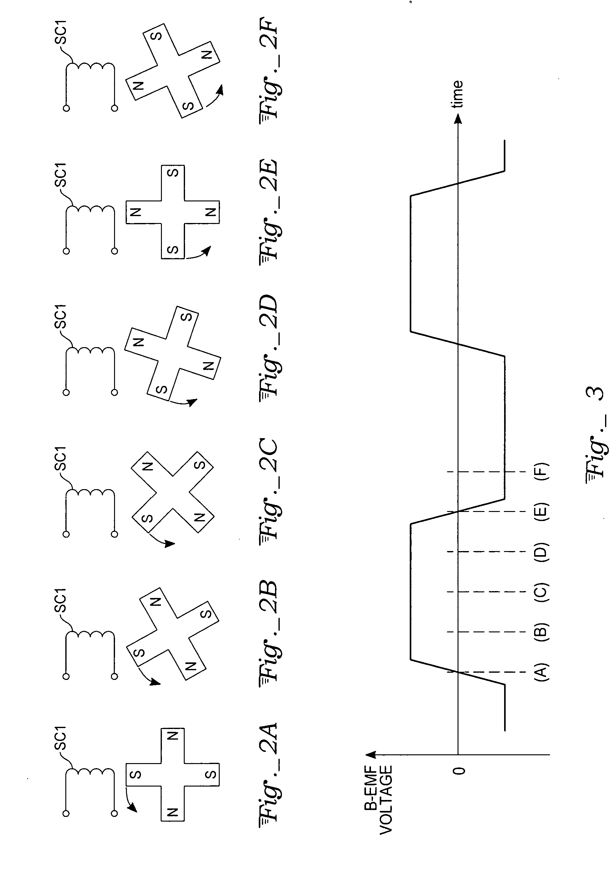 Sensorless control of two-phase brushless DC motor