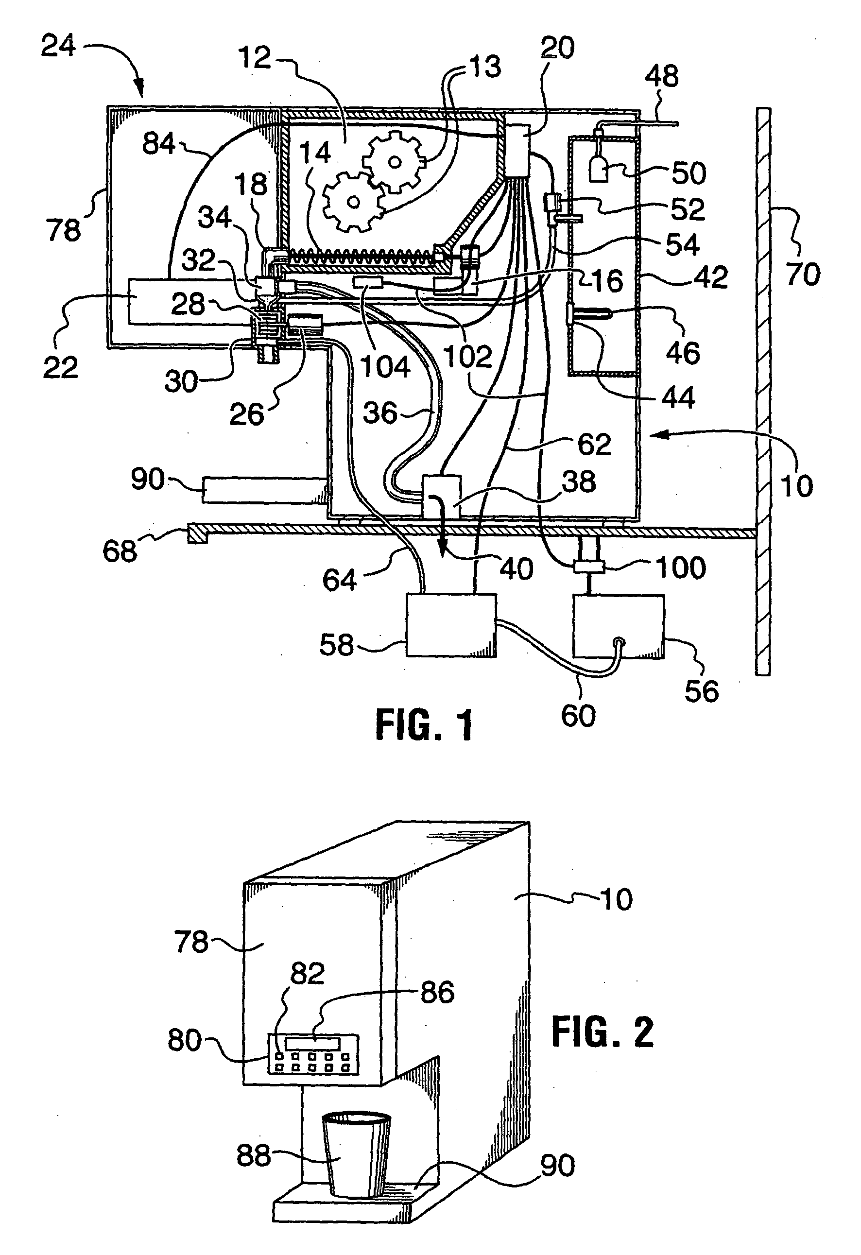 Multi-flavoured hot beverage dispenser