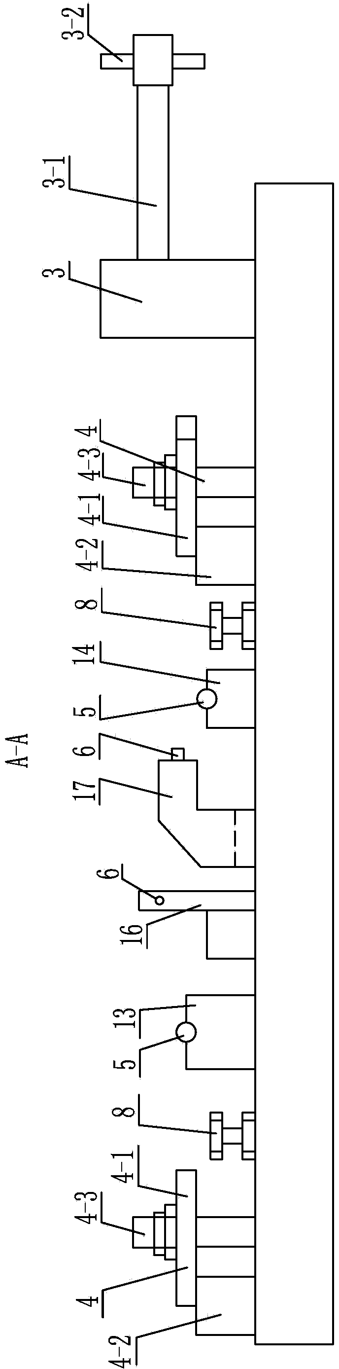 Clamping and positioning device for machining gas turbine power turbine guide vane datum face