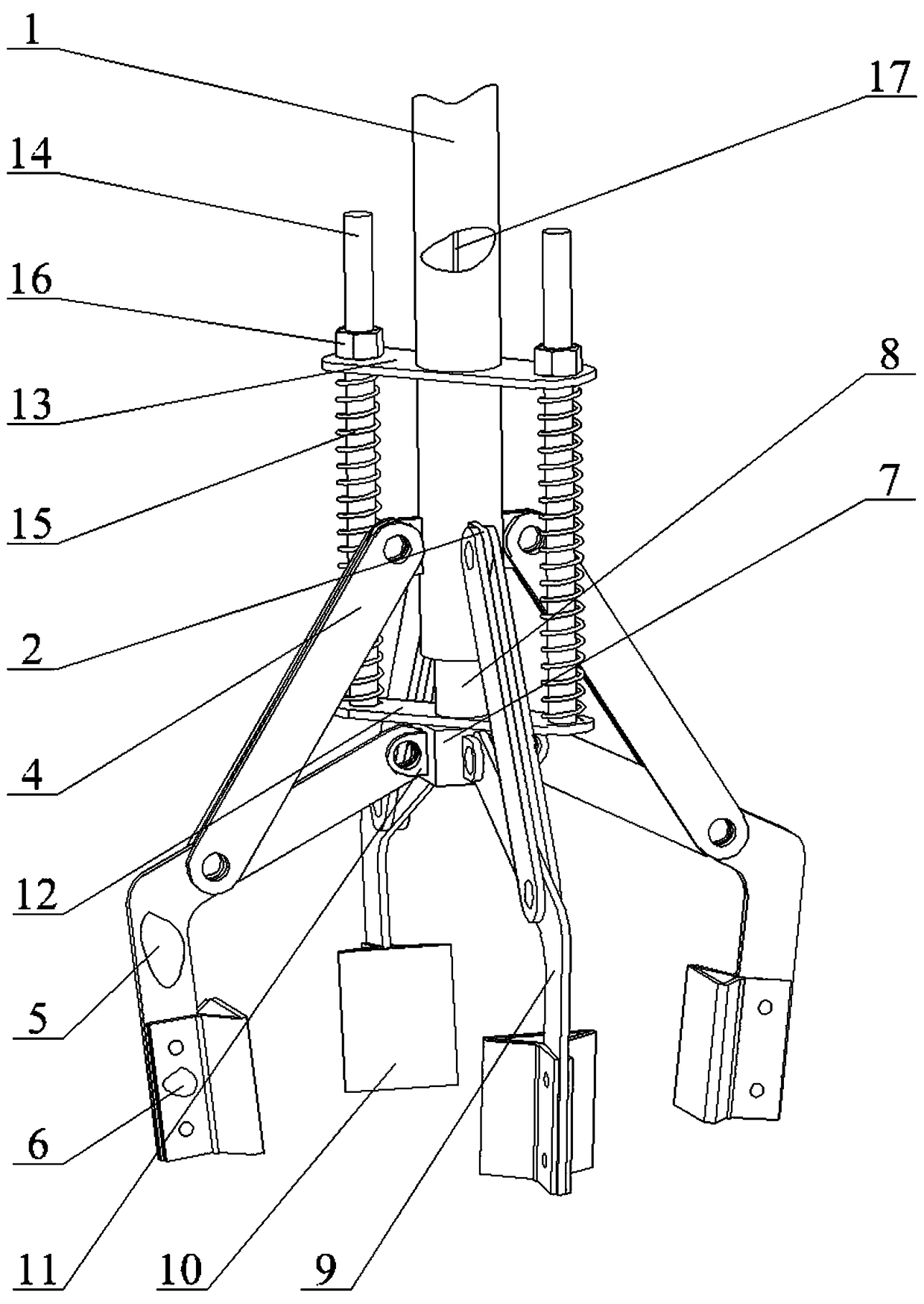 Loss-reducing pick-up mechanism for separate harvesting of tuber crops