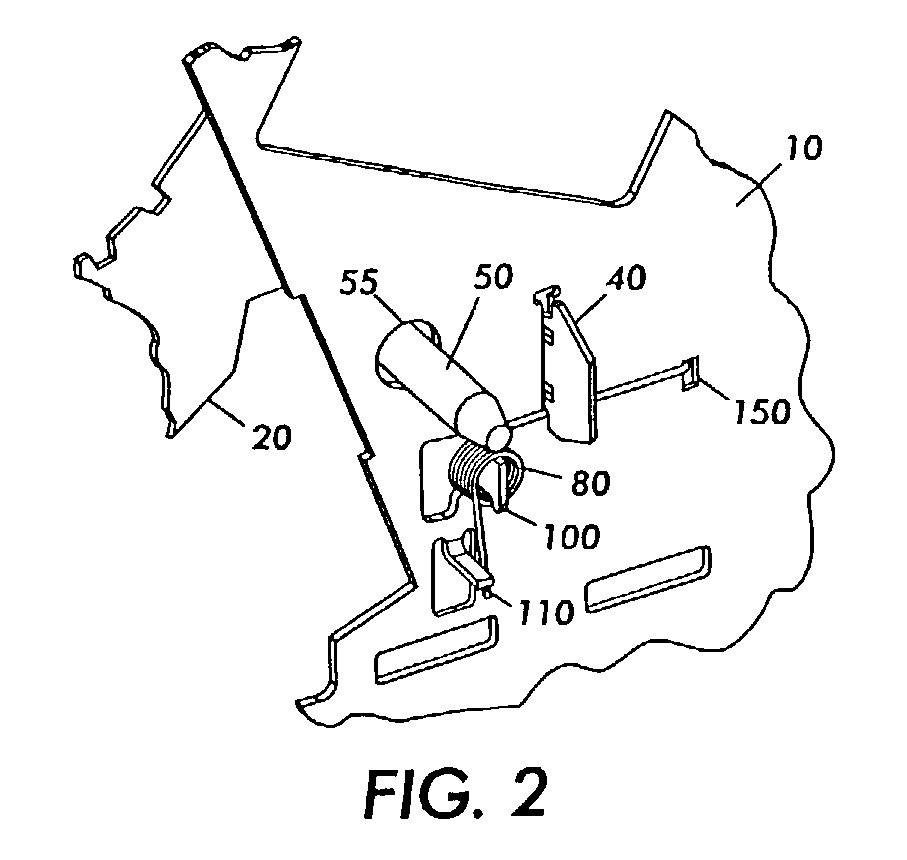 Apparatus and methods for connecting a movable subsystem to a frame