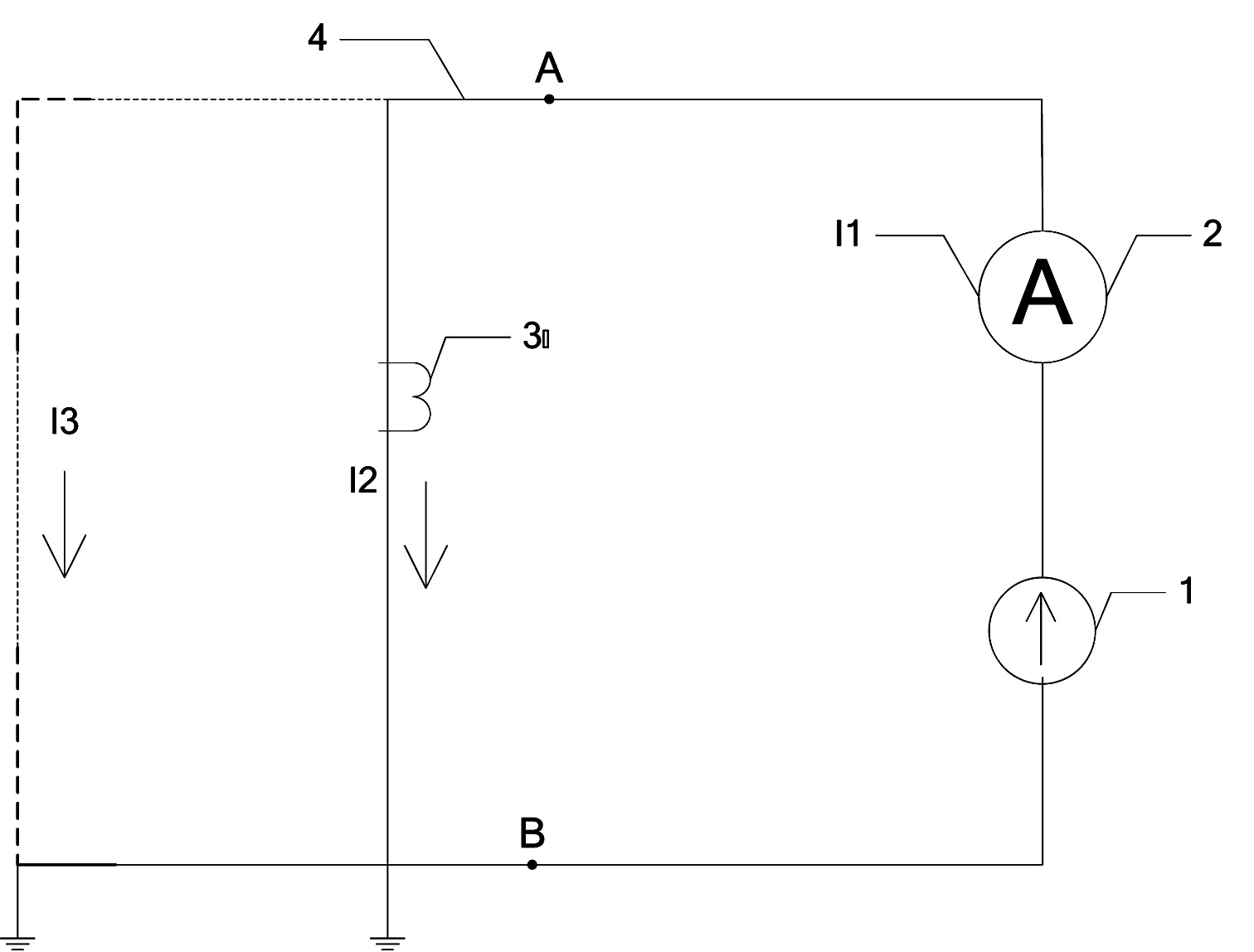 Division test method and tester for multi-point grounding of common loop