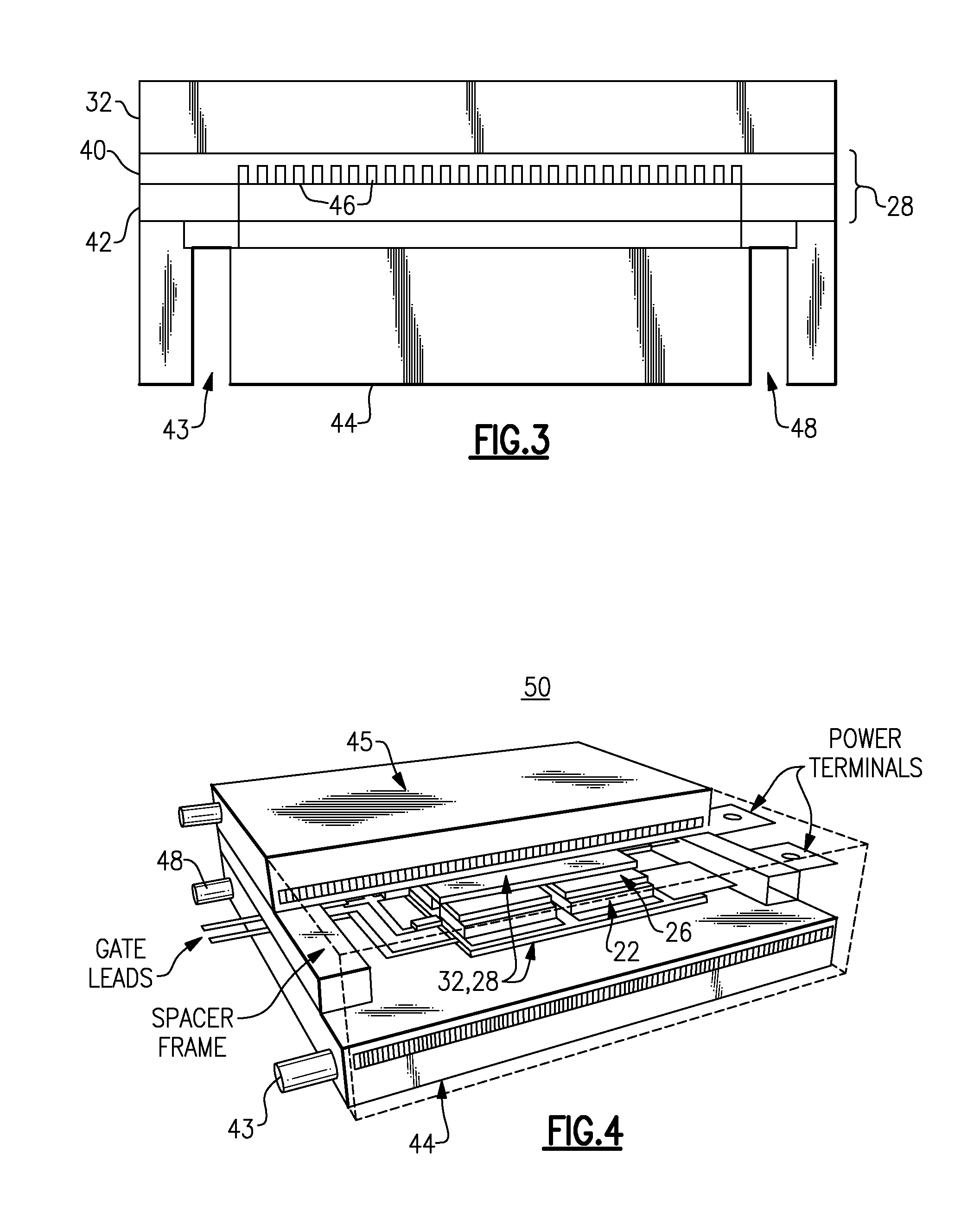 Double side cooled power module with power overlay