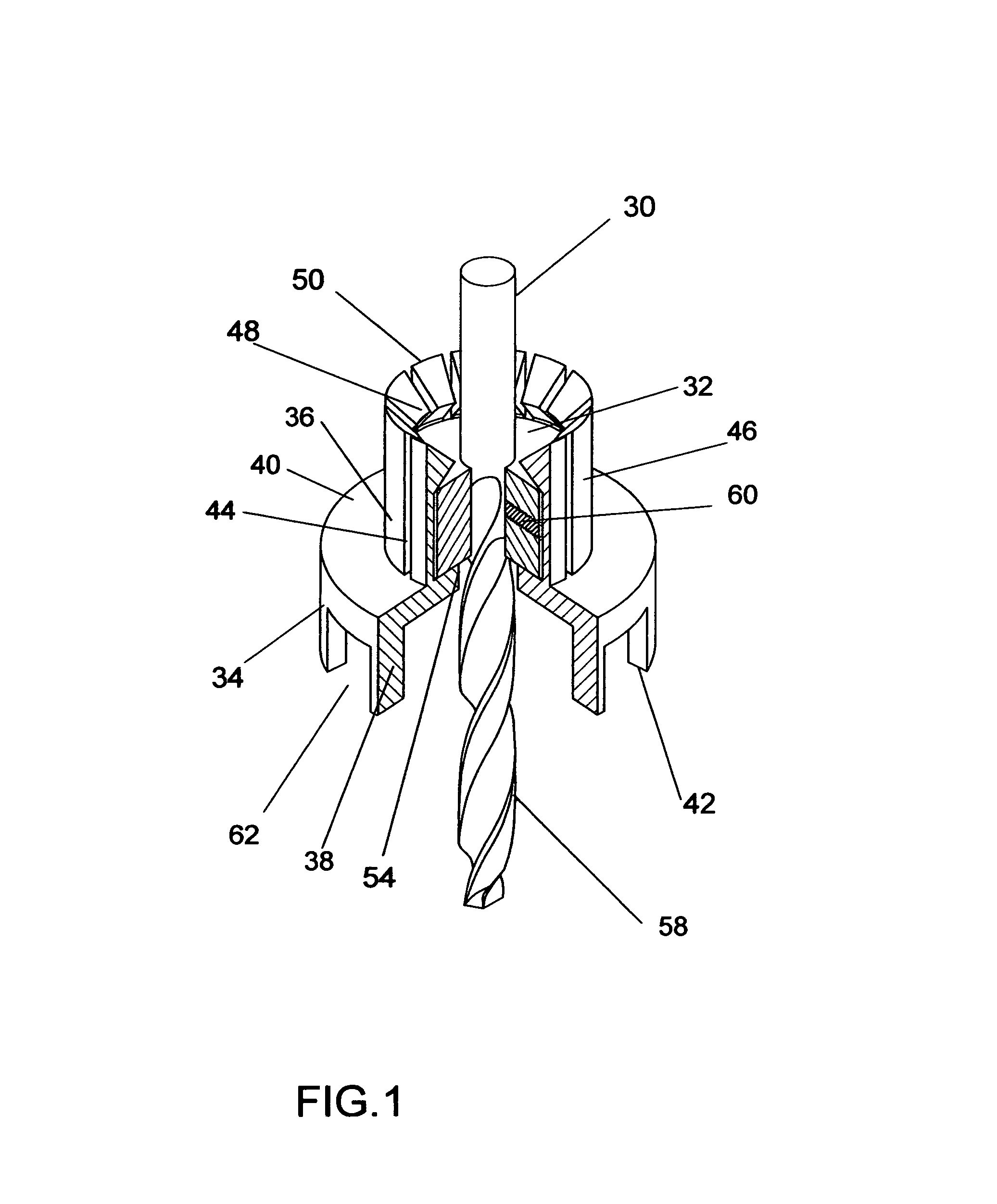 Depth limiting device for a boring tool