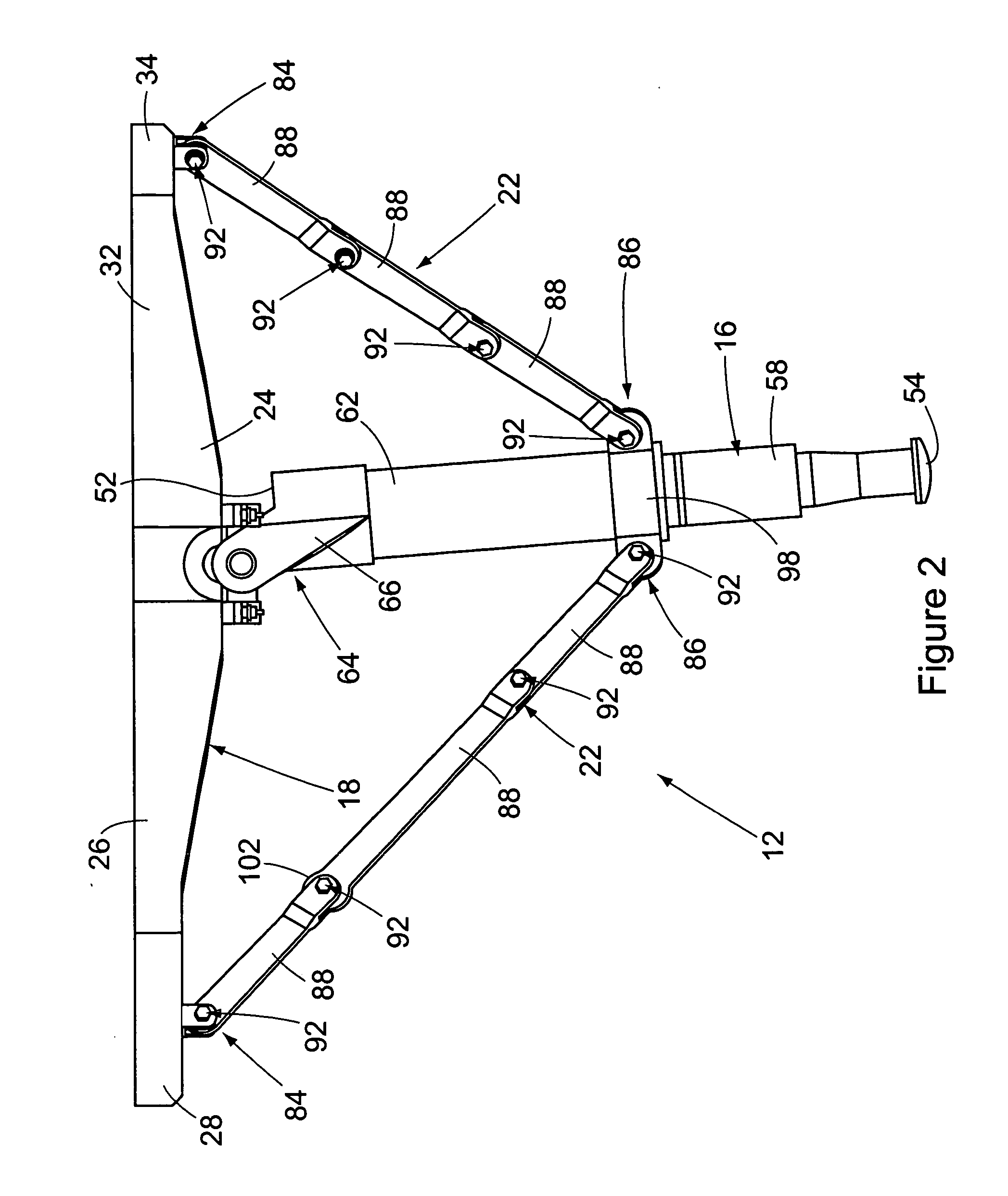 Landing assist apparatus retention strap spool