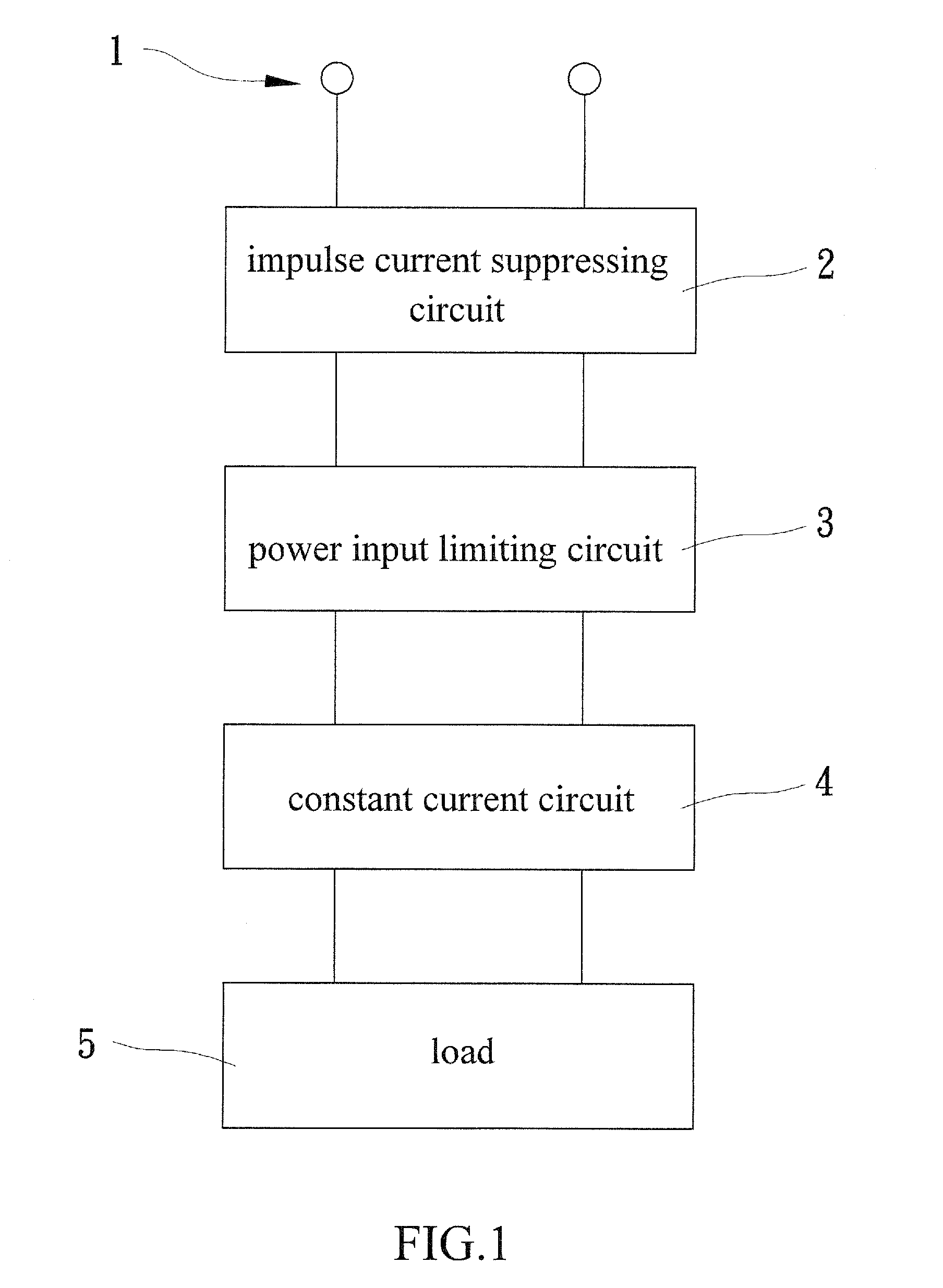 Power input stabilizing circuit